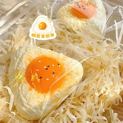 Squishy Egg Onigiri Stress Relief Toy with Starches