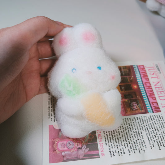 Squishy Carrot Bunny Stress Relief Decompression Toy w/ Flocking