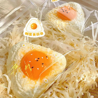 Squishy Egg Onigiri Stress Relief Toy with Starches