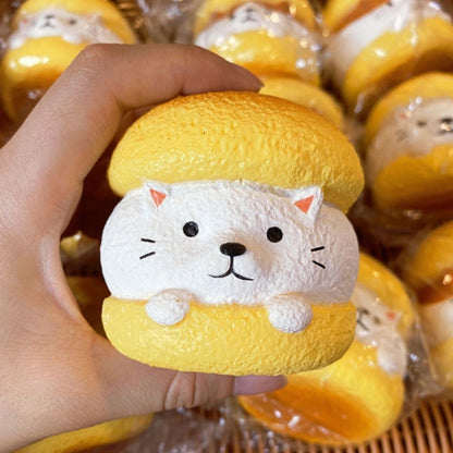 Slow Rising Squishy Kitty Burger Stress Relief Decompression Toy